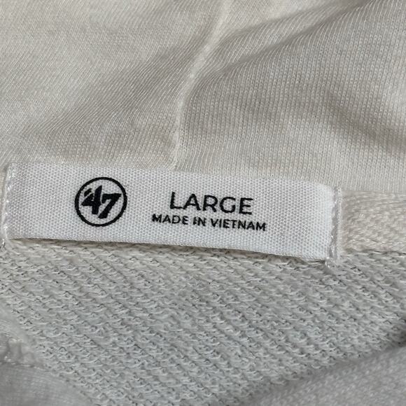 Tampa Bay Lightning NHL Hockey Womens Cropped Hoodie White Gray Size Large - Picture 3 of 7